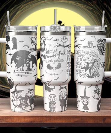 The Nightmare Before Christmas Movies Custom Stanley Quencher 40Oz Stainless Steel Tumbler With Handle