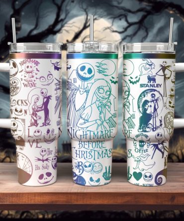 The Nightmare Before Christmas Movies Custom Stanley Quencher 40Oz Stainless Steel Tumbler With Handle