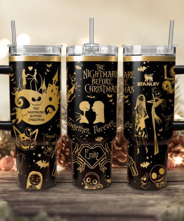 The Nightmare Before Christmas Movies Custom Stanley Quencher 40Oz Stainless Steel Tumbler With Handle