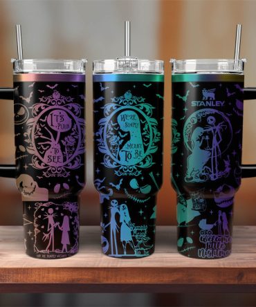 The Nightmare Before Christmas Movies Custom Stanley Quencher 40Oz Stainless Steel Tumbler With Handle