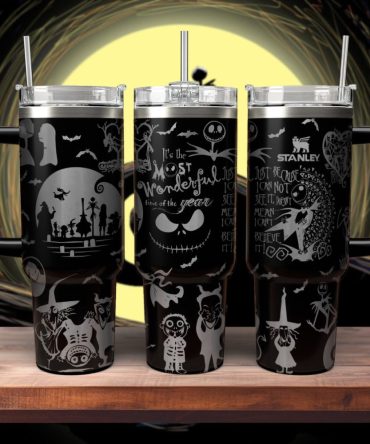 The Nightmare Before Christmas Movies Custom Stanley Quencher 40Oz Stainless Steel Tumbler With Handle