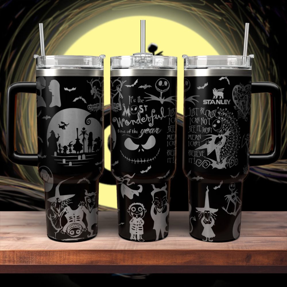 The Nightmare Before Christmas Movies Custom Stanley Quencher 40Oz Stainless Steel Tumbler With Handle