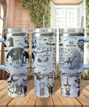 The Nightmare Before Christmas Movies Custom Stanley Quencher 40Oz Stainless Steel Tumbler With Handle