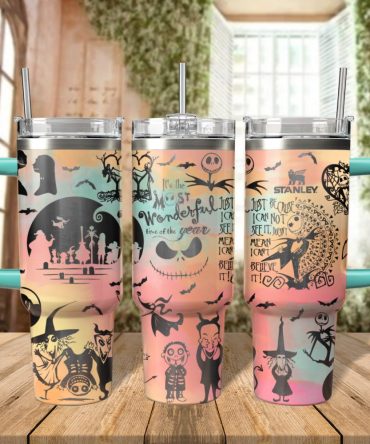 The Nightmare Before Christmas Movies Custom Stanley Quencher 40Oz Stainless Steel Tumbler With Handle