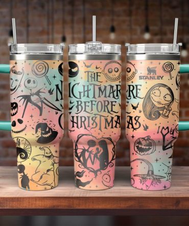 The Nightmare Before Christmas Movies Custom Stanley Quencher 40Oz Stainless Steel Tumbler With Handle