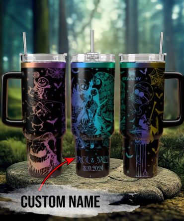 The Nightmare Before Christmas Movies Custom Stanley Quencher 40Oz Stainless Steel Tumbler With Handle