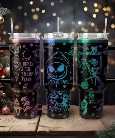 The Nightmare Before Christmas Movies Custom Stanley Quencher 40Oz Stainless Steel Tumbler With Handle
