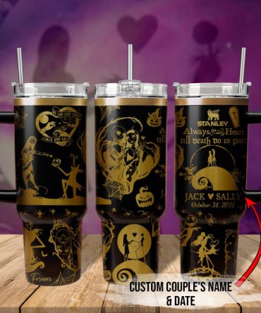 The Nightmare Before Christmas Movies Custom Stanley Quencher 40Oz Stainless Steel Tumbler With Handle
