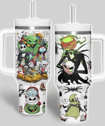 The Nightmare Before Christmas Movies Custom Stanley Quencher 40Oz Stainless Steel Tumbler With Handle