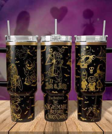 The Nightmare Before Christmas Movies Custom Stanley Quencher 40Oz Stainless Steel Tumbler With Handle