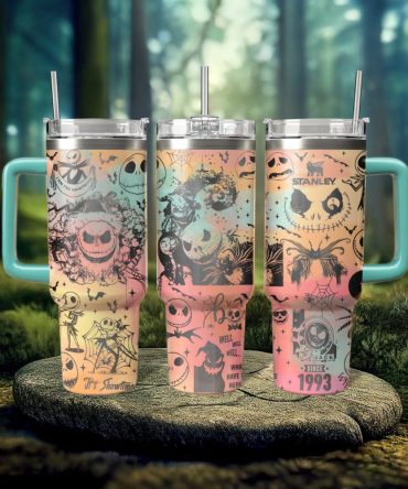 The Nightmare Before Christmas Movies Custom Stanley Quencher 40Oz Stainless Steel Tumbler With Handle