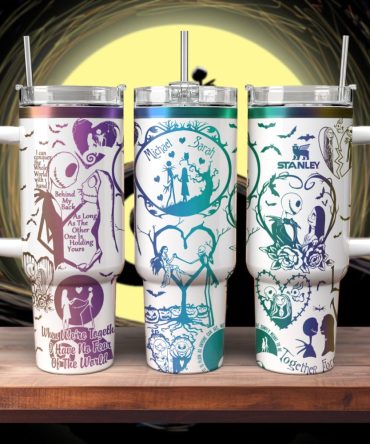 The Nightmare Before Christmas Movies Custom Stanley Quencher 40Oz Stainless Steel Tumbler With Handle