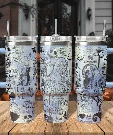 The Nightmare Before Christmas Movies Custom Stanley Quencher 40Oz Stainless Steel Tumbler With Handle
