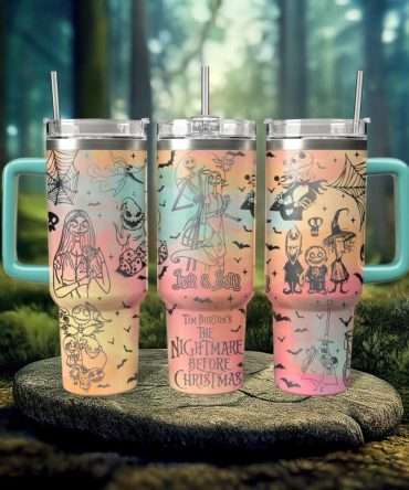 The Nightmare Before Christmas Movies Custom Stanley Quencher 40Oz Stainless Steel Tumbler With Handle