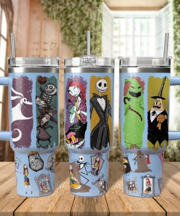 The Nightmare Before Christmas Movies Custom Stanley Quencher 40Oz Stainless Steel Tumbler With Handle