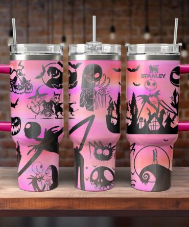 The Nightmare Before Christmas Movies Custom Stanley Quencher 40Oz Stainless Steel Tumbler With Handle