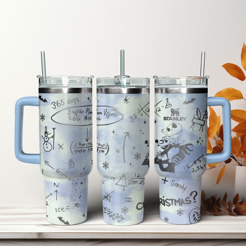 The Nightmare Before Christmas Movies Custom Stanley Quencher 40Oz Stainless Steel Tumbler With Handle