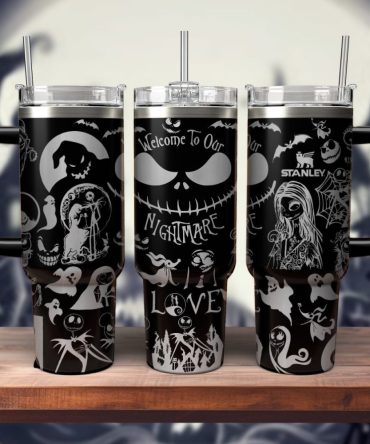 The Nightmare Before Christmas Movies Custom Stanley Quencher 40Oz Stainless Steel Tumbler With Handle