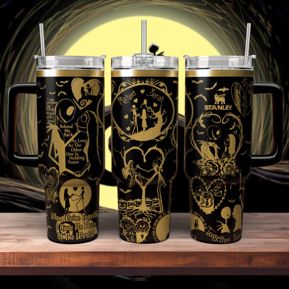 The Nightmare Before Christmas Movies Custom Stanley Quencher 40Oz Stainless Steel Tumbler With Handle