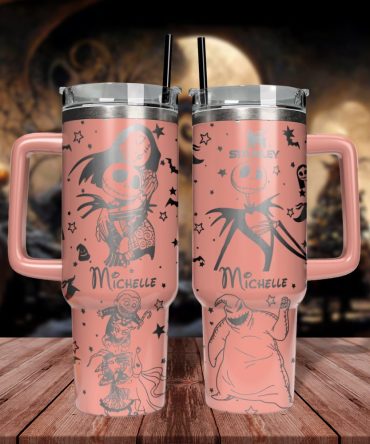 The Nightmare Before Christmas Movies Custom Stanley Quencher 40Oz Stainless Steel Tumbler With Handle