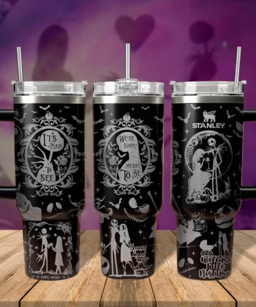 The Nightmare Before Christmas Movies Custom Stanley Quencher 40Oz Stainless Steel Tumbler With Handle