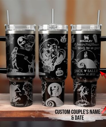 The Nightmare Before Christmas Movies Custom Stanley Quencher 40Oz Stainless Steel Tumbler With Handle