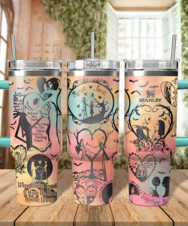 The Nightmare Before Christmas Movies Custom Stanley Quencher 40Oz Stainless Steel Tumbler With Handle