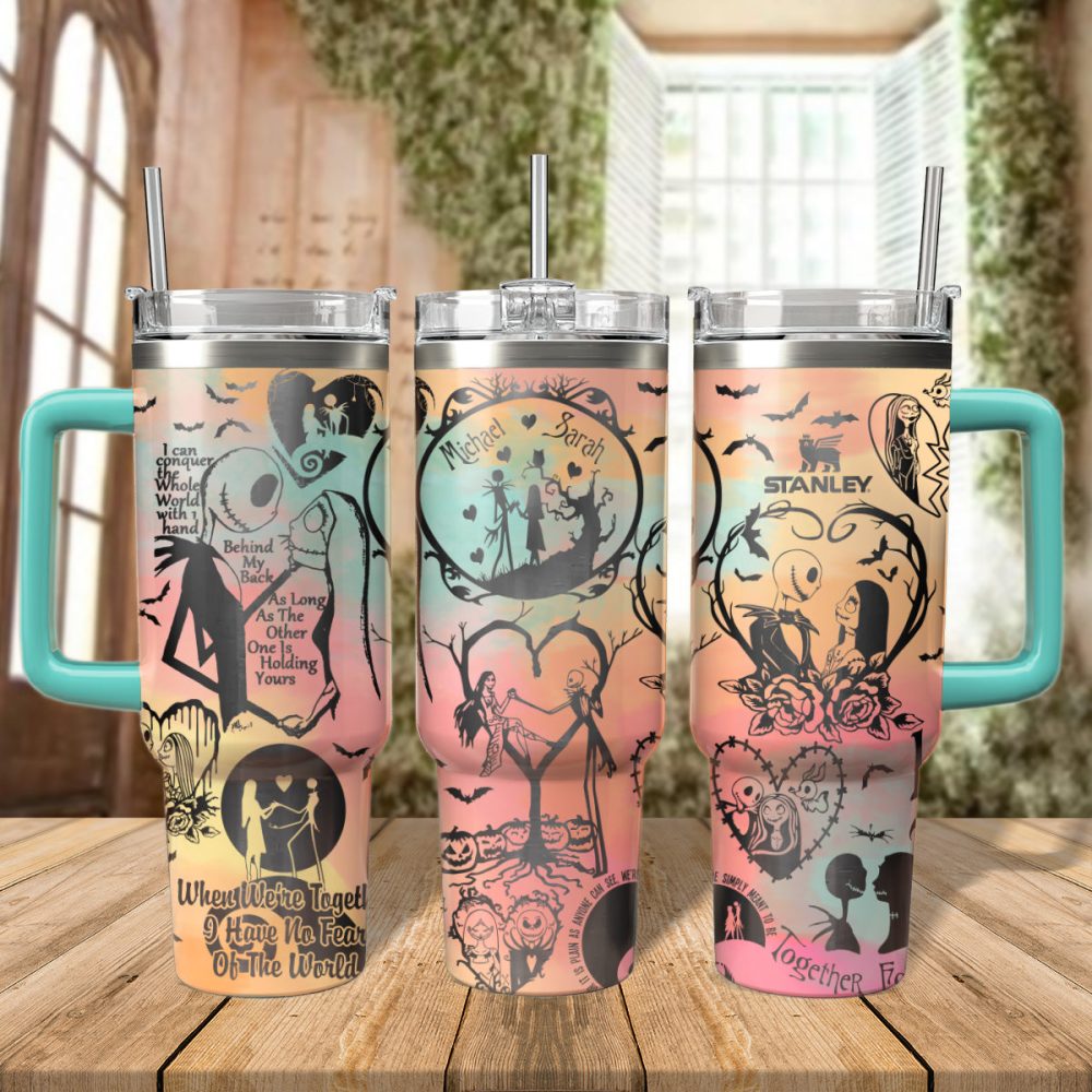 The Nightmare Before Christmas Movies Custom Stanley Quencher 40Oz Stainless Steel Tumbler With Handle