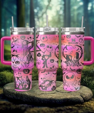 The Nightmare Before Christmas Movies Custom Stanley Quencher 40Oz Stainless Steel Tumbler With Handle