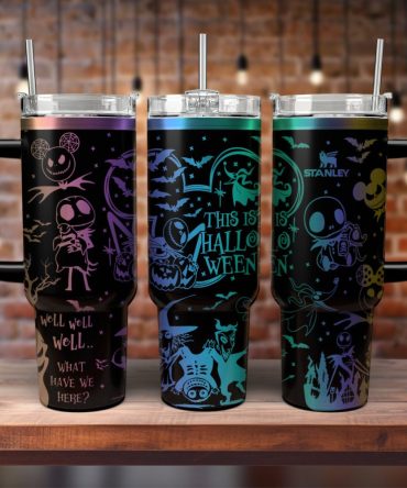The Nightmare Before Christmas Movies Custom Stanley Quencher 40Oz Stainless Steel Tumbler With Handle