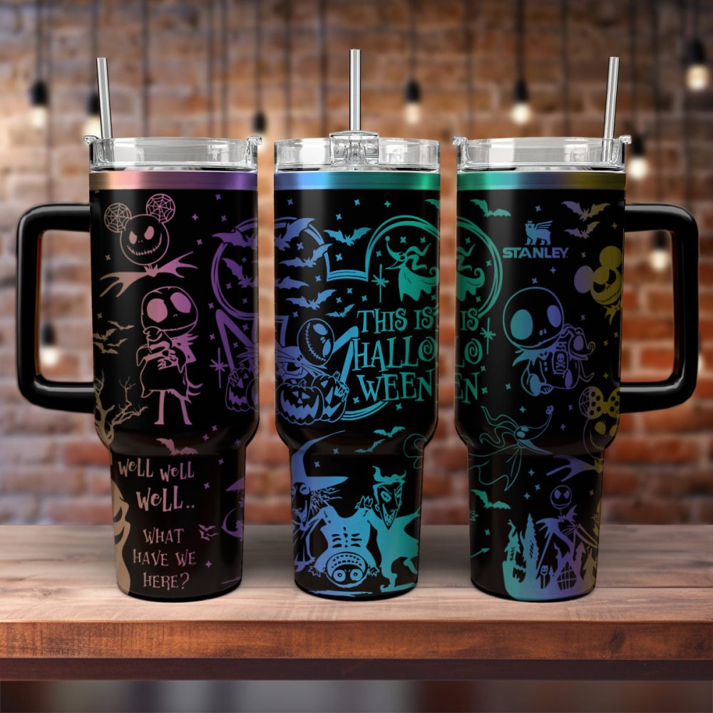 The Nightmare Before Christmas Movies Custom Stanley Quencher 40Oz Stainless Steel Tumbler With Handle