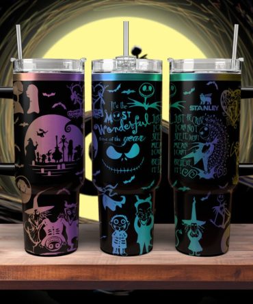 The Nightmare Before Christmas Movies Custom Stanley Quencher 40Oz Stainless Steel Tumbler With Handle