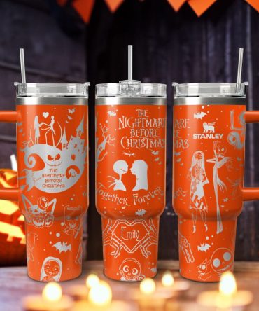 The Nightmare Before Christmas Movies Custom Stanley Quencher 40Oz Stainless Steel Tumbler With Handle