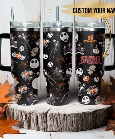 The Nightmare Before Christmas Movies Custom Stanley Quencher 40Oz Stainless Steel Tumbler With Handle