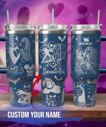 The Nightmare Before Christmas Movies Custom Stanley Quencher 40Oz Stainless Steel Tumbler With Handle