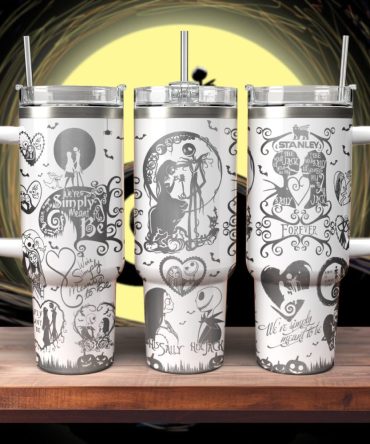 The Nightmare Before Christmas Movies Custom Stanley Quencher 40Oz Stainless Steel Tumbler With Handle