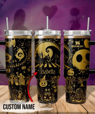 The Nightmare Before Christmas Movies Custom Stanley Quencher 40Oz Stainless Steel Tumbler With Handle