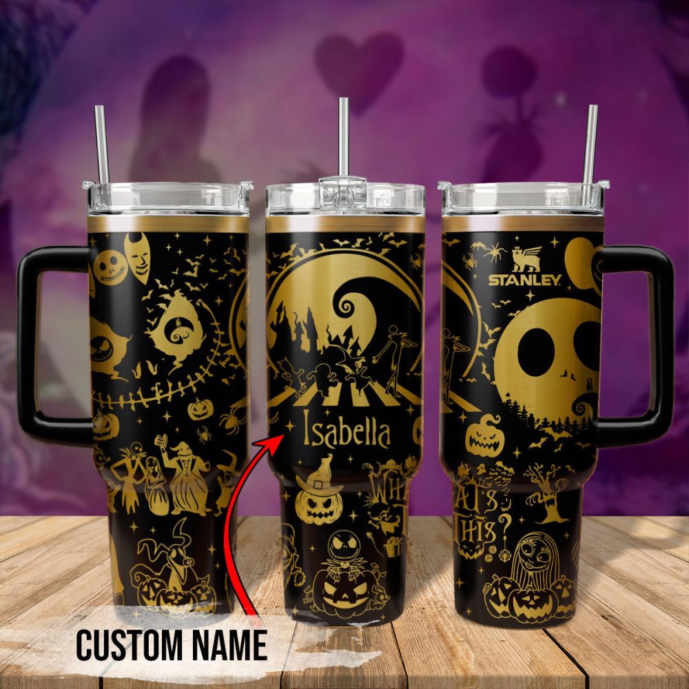 The Nightmare Before Christmas Movies Custom Stanley Quencher 40Oz Stainless Steel Tumbler With Handle