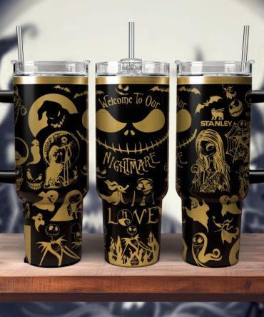 The Nightmare Before Christmas Movies Custom Stanley Quencher 40Oz Stainless Steel Tumbler With Handle