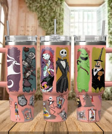 The Nightmare Before Christmas Movies Custom Stanley Quencher 40Oz Stainless Steel Tumbler With Handle