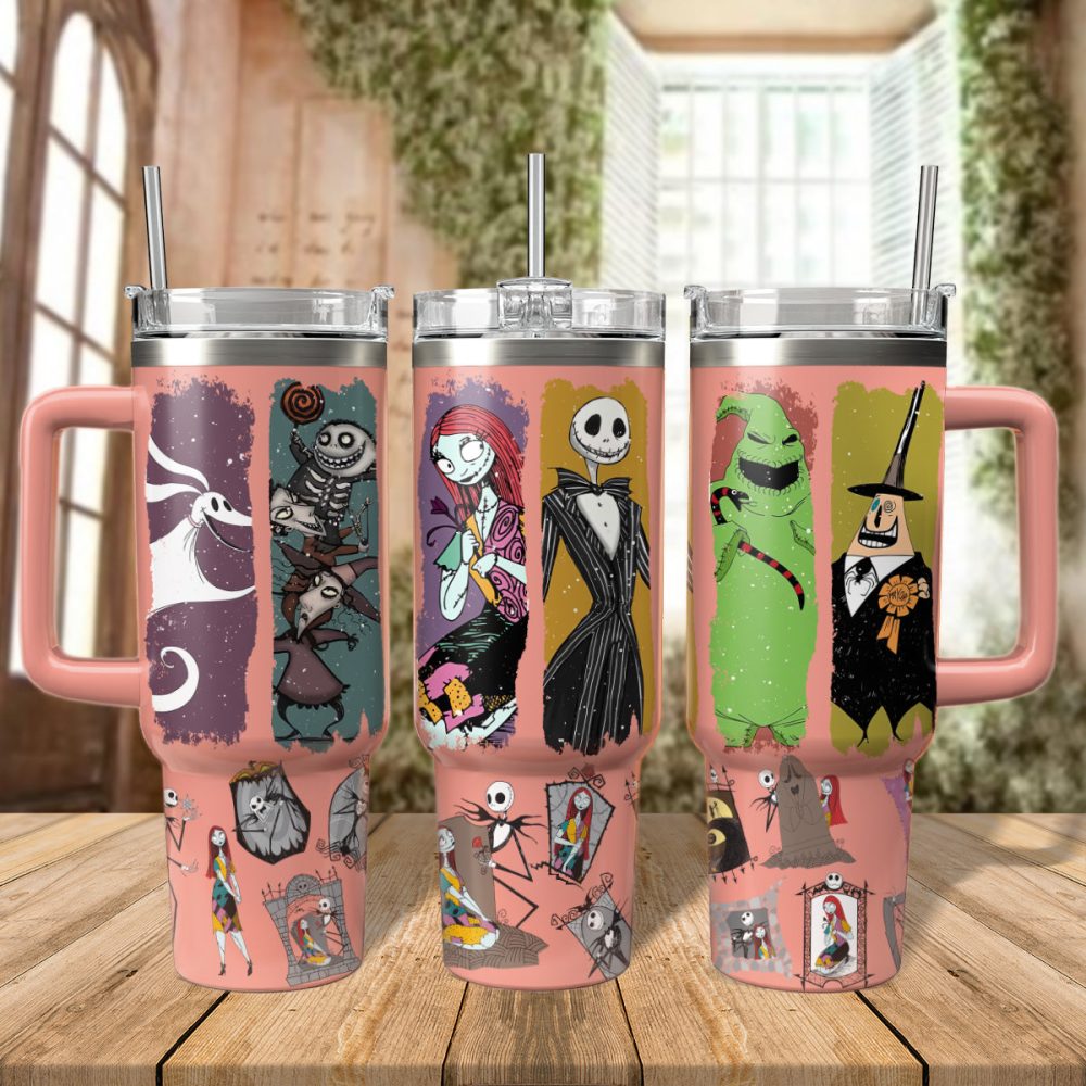 The Nightmare Before Christmas Movies Custom Stanley Quencher 40Oz Stainless Steel Tumbler With Handle