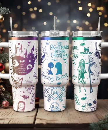 The Nightmare Before Christmas Movies Custom Stanley Quencher 40Oz Stainless Steel Tumbler With Handle