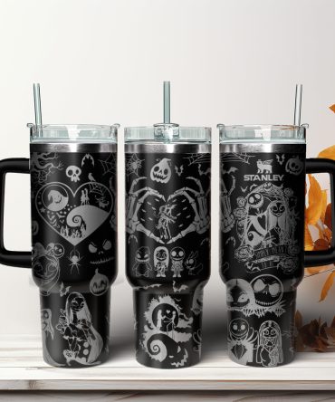 The Nightmare Before Christmas Movies Custom Stanley Quencher 40Oz Stainless Steel Tumbler With Handle