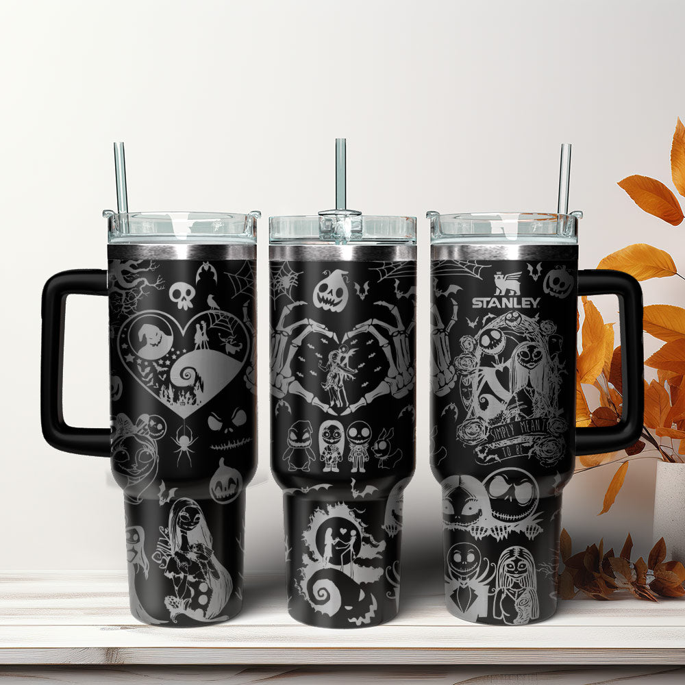 The Nightmare Before Christmas Movies Custom Stanley Quencher 40Oz Stainless Steel Tumbler With Handle