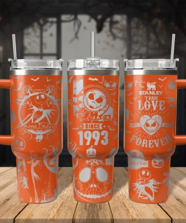 The Nightmare Before Christmas Movies Custom Stanley Quencher 40Oz Stainless Steel Tumbler With Handle