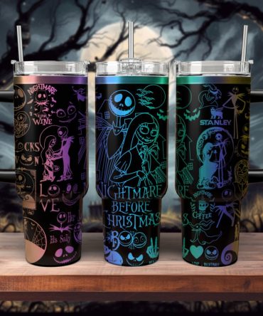 The Nightmare Before Christmas Movies Custom Stanley Quencher 40Oz Stainless Steel Tumbler With Handle