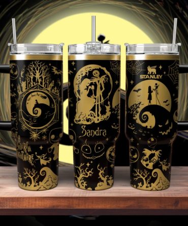 The Nightmare Before Christmas Movies Custom Stanley Quencher 40Oz Stainless Steel Tumbler With Handle