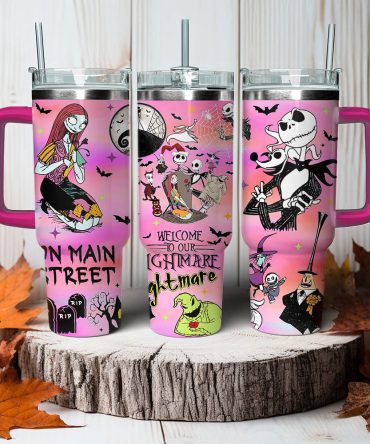 The Nightmare Before Christmas Movies Custom Stanley Quencher 40Oz Stainless Steel Tumbler With Handle