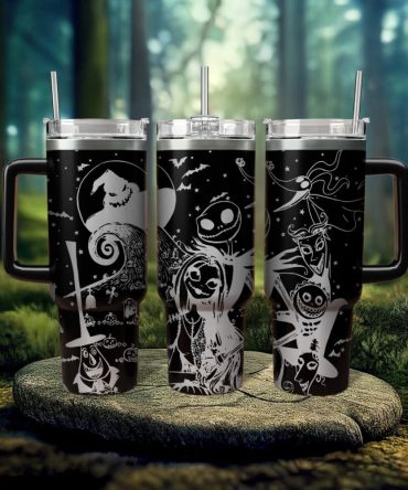 The Nightmare Before Christmas Movies Custom Stanley Quencher 40Oz Stainless Steel Tumbler With Handle