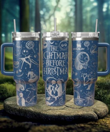 The Nightmare Before Christmas Movies Custom Stanley Quencher 40Oz Stainless Steel Tumbler With Handle